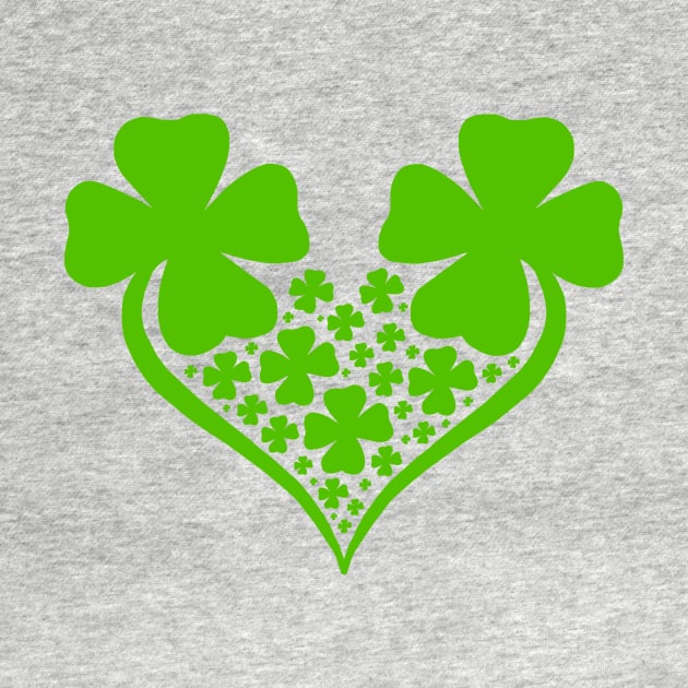 Irish 4 Leaf Clover Heart by Art by Deborah Camp